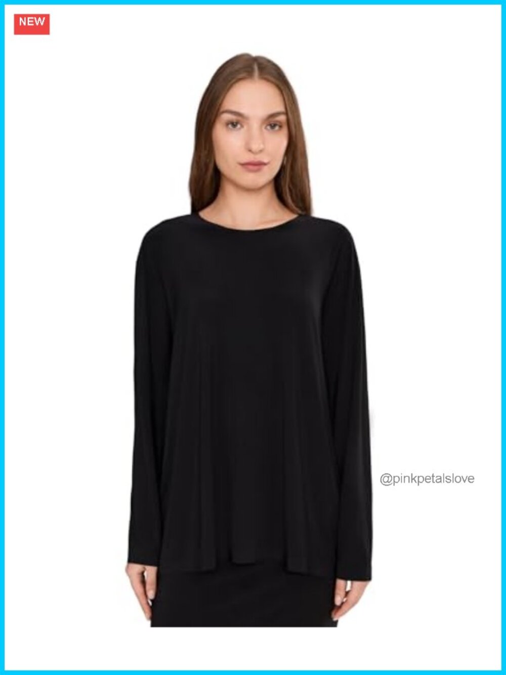 Norma Kamali Oversized Long Sleeve Crew Neck Top
